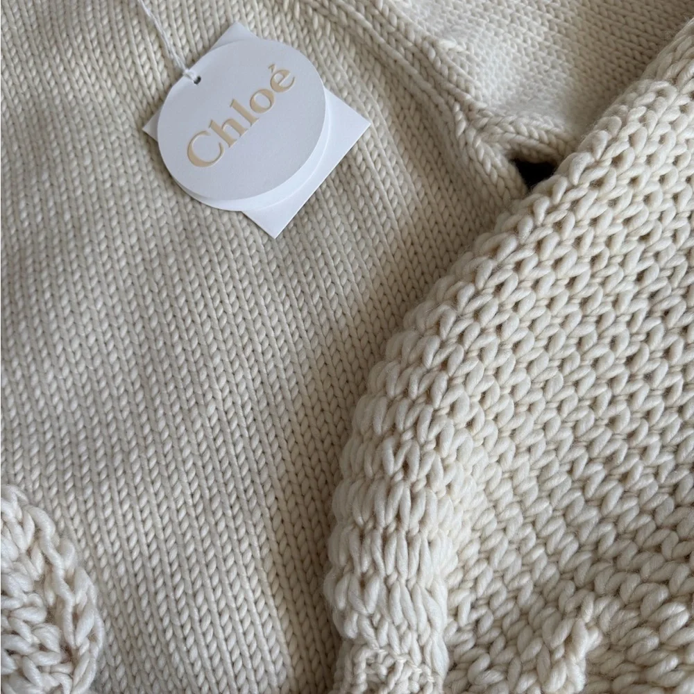 NWT Chloe Cream Knit Sweater - Picture 3 of 7
